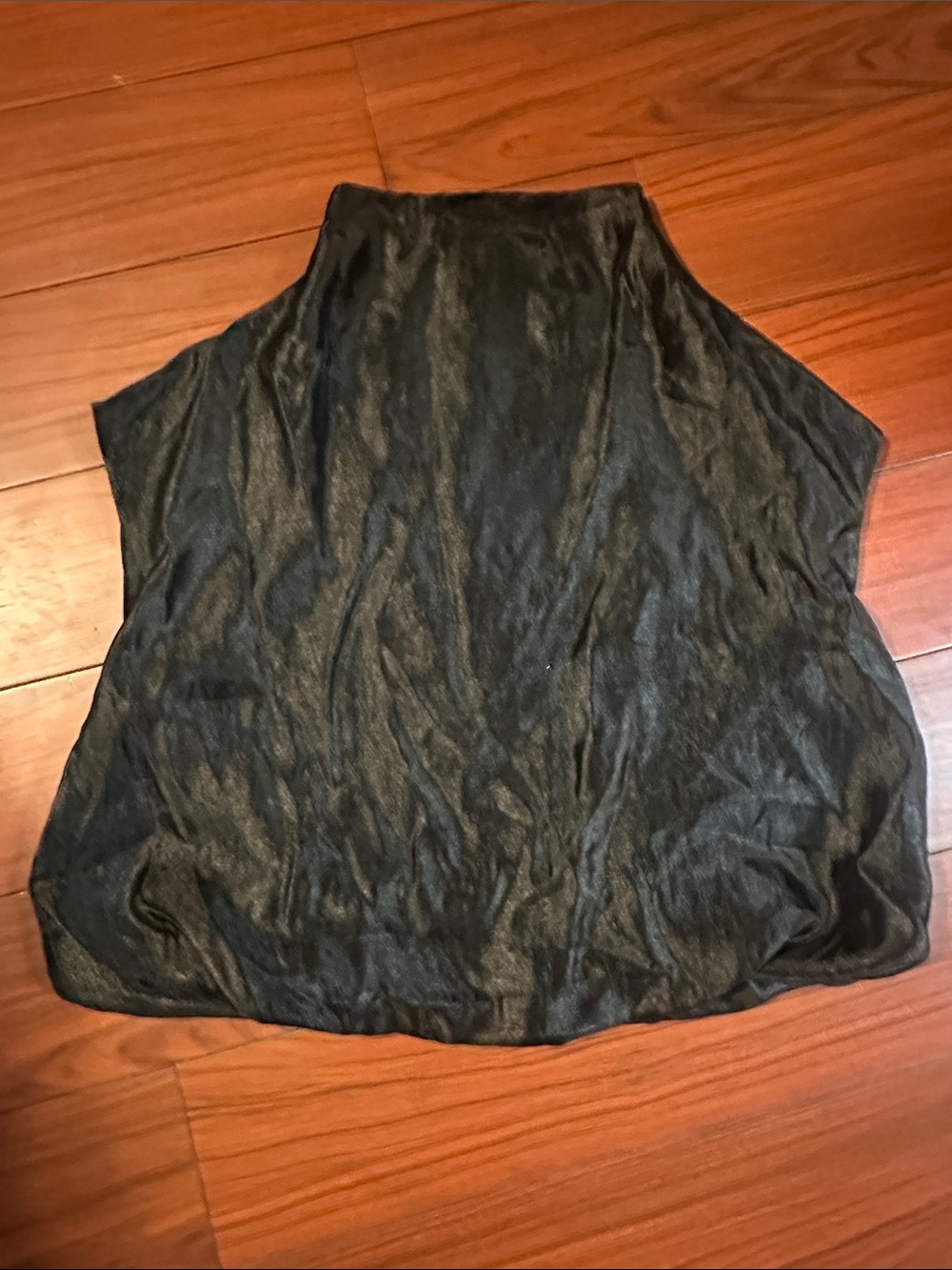 Black Satin Women's Top